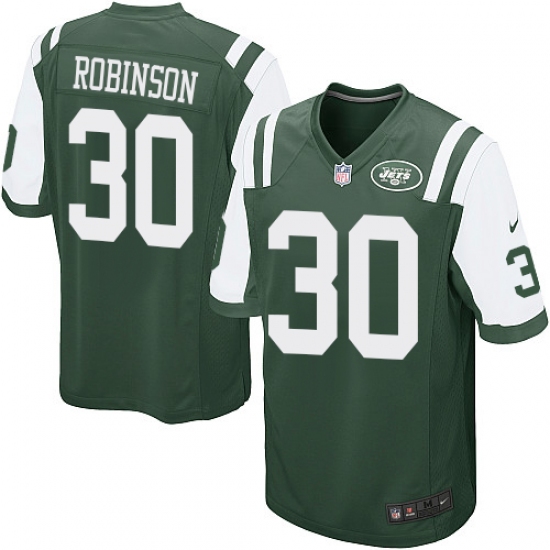 Men's Nike New York Jets #30 Rashard Robinson Game Green Team Color NFL Jersey - Ujersey