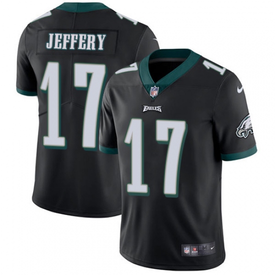 Men's Nike Philadelphia Eagles #17 Alshon Jeffery Black Alternate Vapor Untouchable Limited Player NFL Jersey