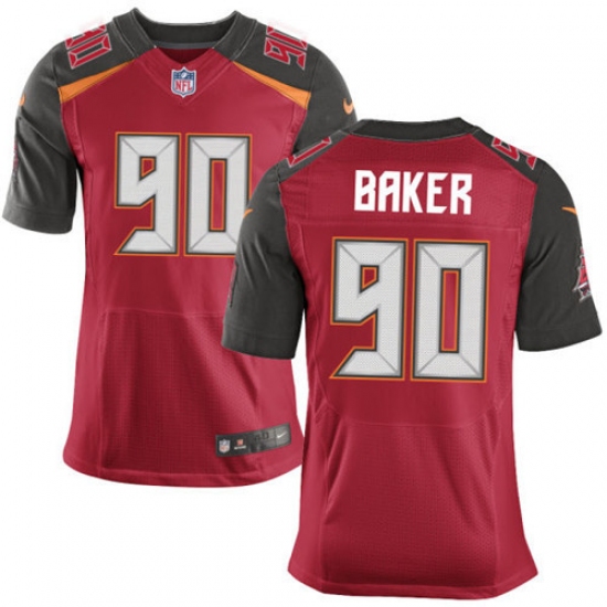 Men's Nike Tampa Bay Buccaneers #90 Chris Baker Elite Red Team Color NFL Jersey - Ujersey