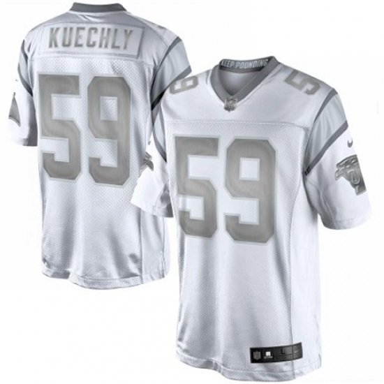 Men's Nike Carolina Panthers #59 Luke Kuechly Limited White Platinum NFL Jersey - Ujersey