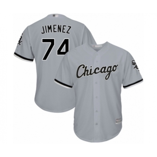 Men's Chicago White Sox #74 Eloy Jimenez Replica Grey Road Cool Base Baseball Jersey - Ujersey