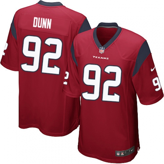 Men's Nike Houston Texans #92 Brandon Dunn Game Red Alternate NFL Jersey - Ujersey