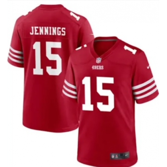 Men's San Francisco 49ers #15 Jauan Jennings 2022 New Red Vapor Untouchable Limited Stitched Jersey - Ujersey