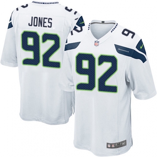 Men's Nike Seattle Seahawks #92 Nazair Jones Game White NFL Jersey - Ujersey