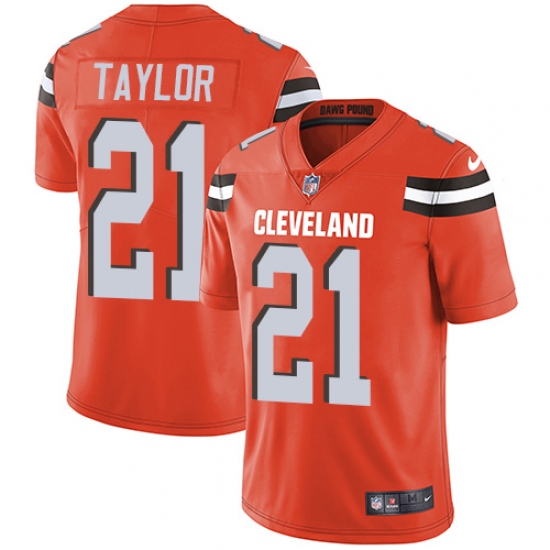 Youth Nike Cleveland Browns #21 Jamar Taylor Orange Alternate Vapor Untouchable Limited Player NFL Jersey - Ujersey