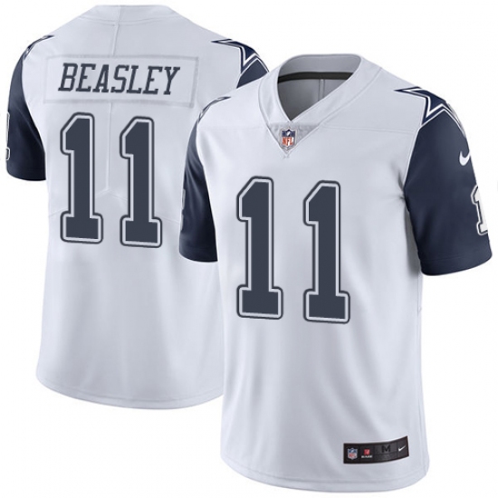 Youth Nike Dallas Cowboys #11 Cole Beasley Limited White Rush Vapor Untouchable NFL Jersey - Ujersey