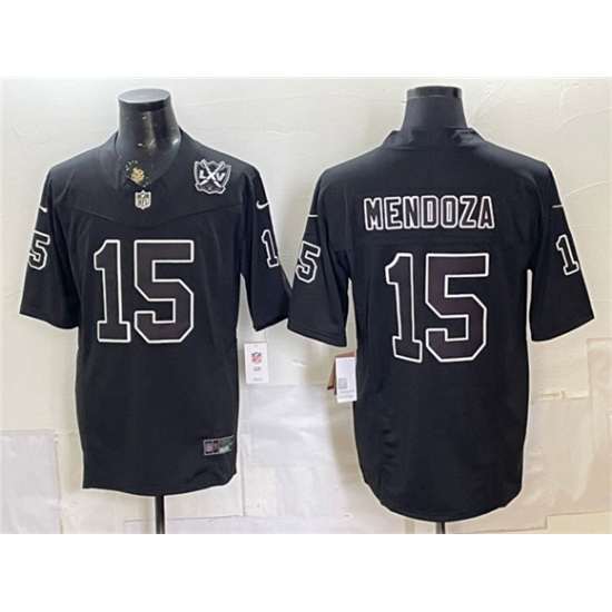 Men's Las Vegas Raiders #15 Fernando Mendoza Black F.U.S.E. 65th Anniversary Vapor Untouchable Limited Football Stitched Jersey
