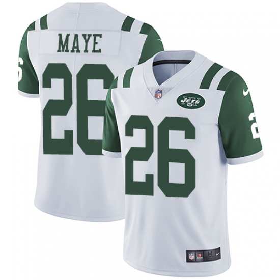 Men's Nike New York Jets #26 Marcus Maye White Vapor Untouchable Limited Player NFL Jersey - Ujersey