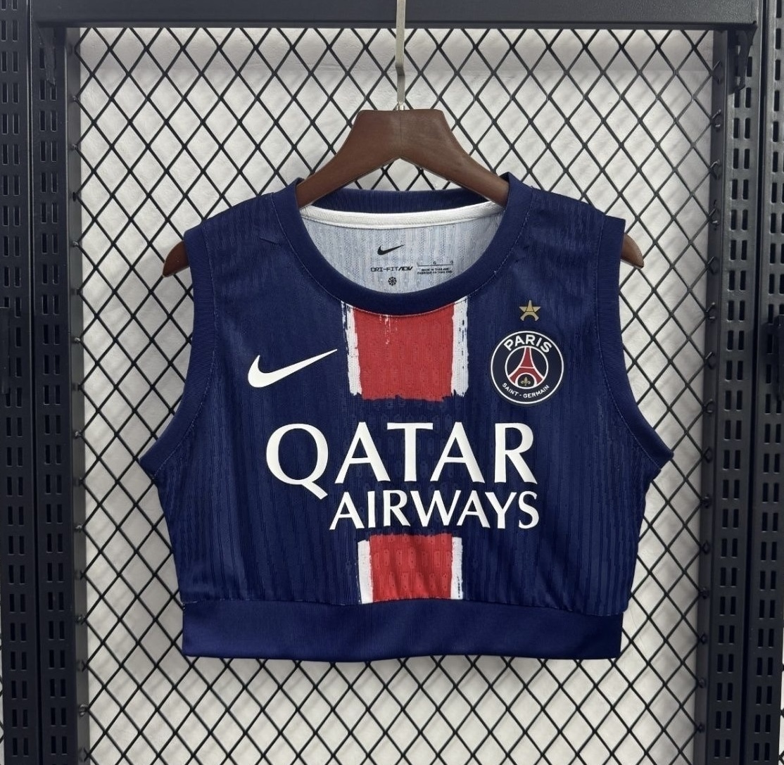 PSG Soccer Jersey Home Women's Vest 2024/25 - Ujersey NHL