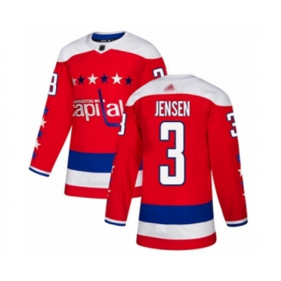Youth Washington Capitals #3 Nick Jensen Authentic Red Alternate Hockey Jersey - Ujersey