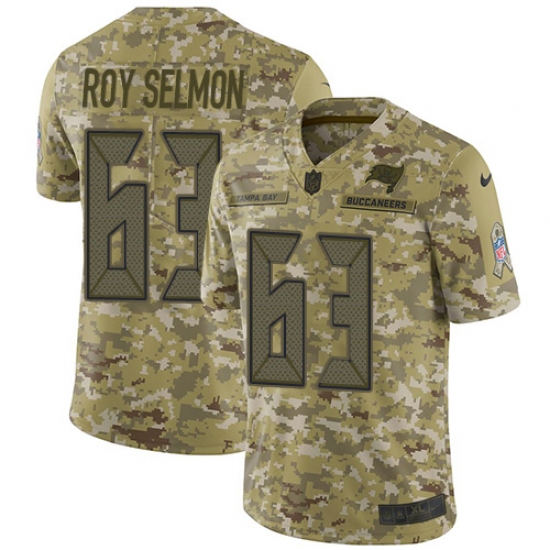 Men's Nike Tampa Bay Buccaneers #63 Lee Roy Selmon Limited Camo 2018 Salute to Service NFL Jersey - Ujersey