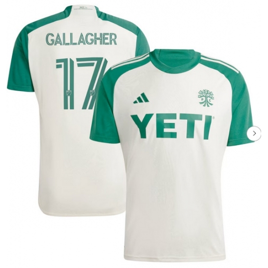 Mens Austin FC Jon Gallagher adidas Tan 2024 The Armadillo Kit Replica Player Jersey - Ujersey