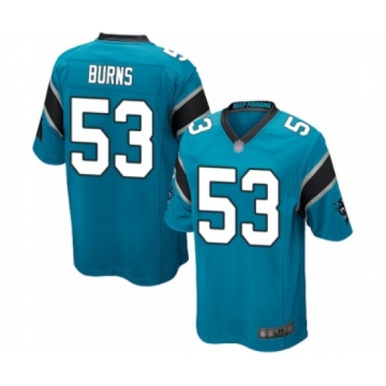 Men's Carolina Panthers #53 Brian Burns Game Blue Alternate Football Jersey - Ujersey