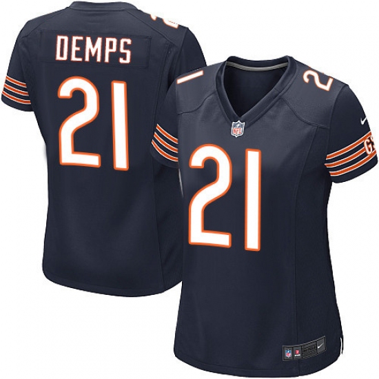 Women's Nike Chicago Bears #21 Quintin Demps Game Navy Blue Team Color NFL Jersey - Ujersey