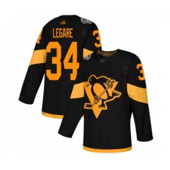 Youth Pittsburgh Penguins #34 Nathan Legare Authentic Black 2019 Stadium Series Hockey Jersey - Ujersey