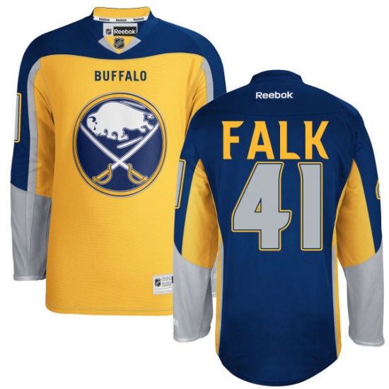 Youth Reebok Buffalo Sabres #41 Justin Falk Authentic Gold Third NHL Jersey - Ujersey