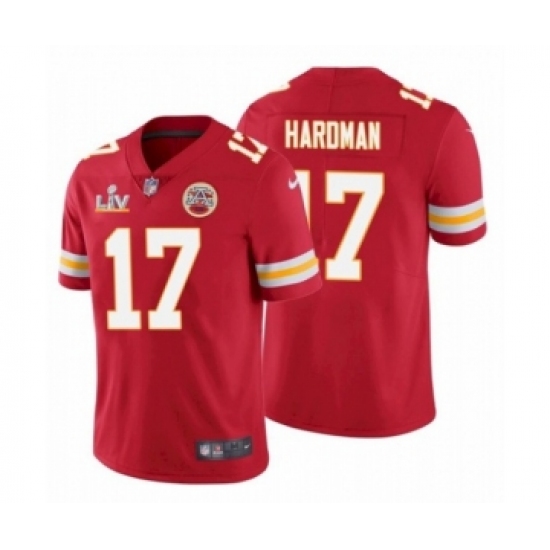 Men's Kansas City Chiefs  #17 Mecole Hardman Red 2021 Super Bowl LV Jersey - Ujersey