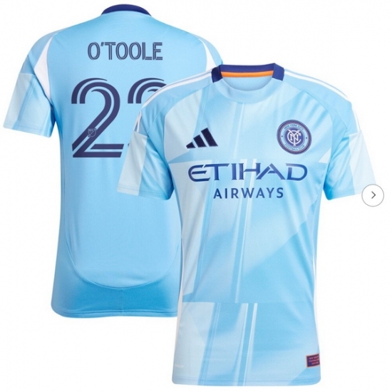 Men's New York City FC Kevin O'Toole adidas Light Blue 2025 The Excelsior Kit Replica Player Jersey - Ujersey
