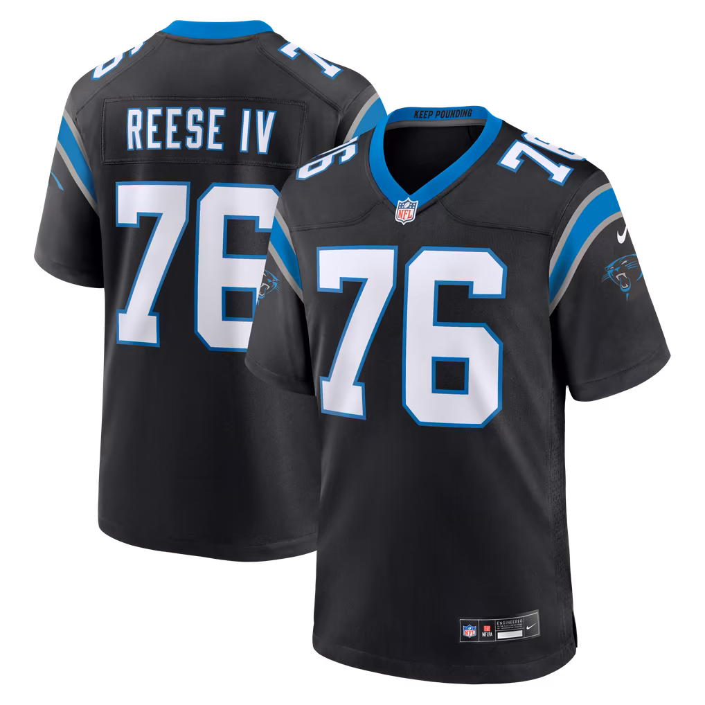 Men's Carolina Panthers Albert Reese IV Nike Black Team Game Jersey - U-jersey