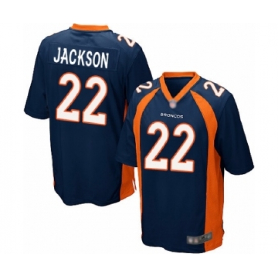 Men's Denver Broncos #22 Kareem Jackson Game Navy Blue Alternate Football Jersey - Ujersey