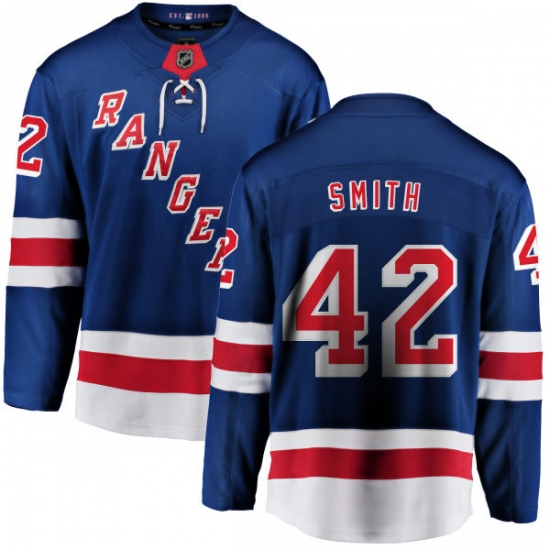 Youth New York Rangers #42 Brendan Smith Fanatics Branded Royal Blue Home Breakaway NHL Jersey - Ujersey