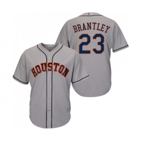 Men's Houston Astros #23 Michael Brantley Replica Grey Road Cool Base Baseball Jersey - Ujersey