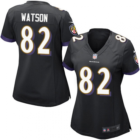 Women's Nike Baltimore Ravens #82 Benjamin Watson Game Black Alternate NFL Jersey - Ujersey