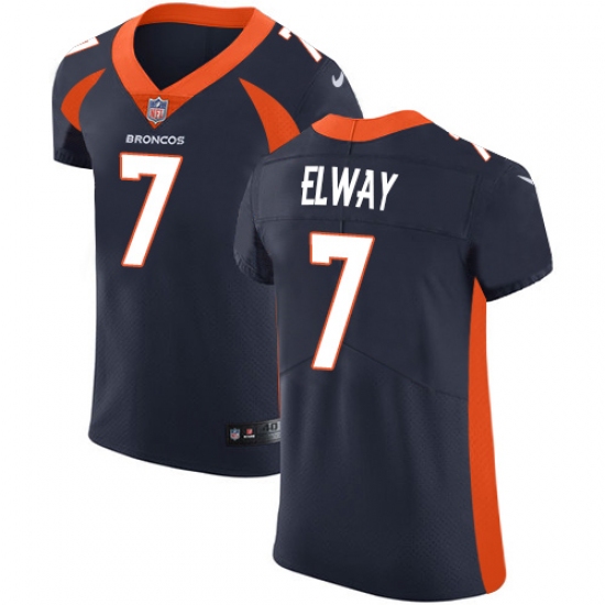 Men's Nike Denver Broncos #7 John Elway Navy Blue Alternate Vapor Untouchable Elite Player NFL Jersey - Ujersey