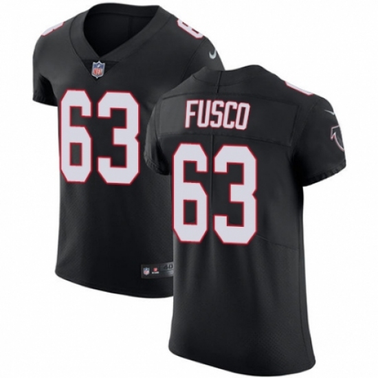 Men's Nike Atlanta Falcons #63 Brandon Fusco Black Alternate Vapor Untouchable Elite Player NFL Jersey - Ujersey