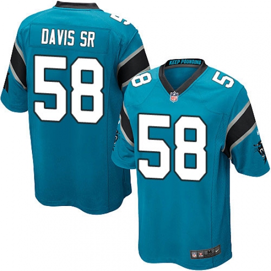 Men's Nike Carolina Panthers #58 Thomas Davis Game Blue Alternate NFL Jersey - Ujersey