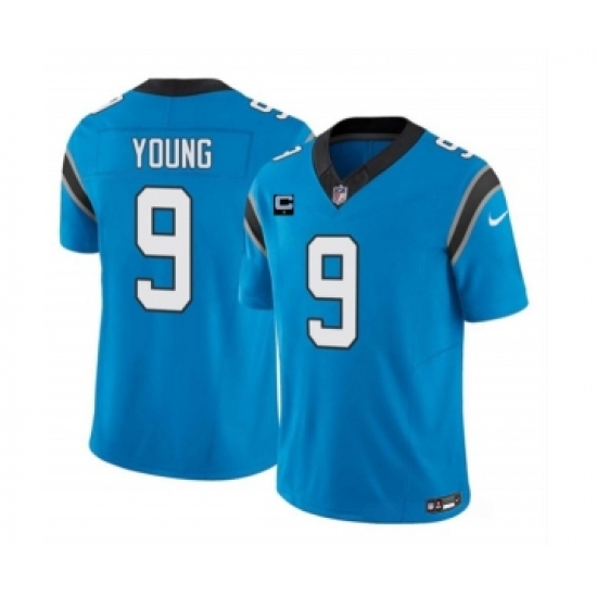 Men's Nike Carolina Panthers #9 Bryce Young Blue 2023 F.U.S.E. 1-Star C Vapor Untouchable Football Stitched Jersey - Ujersey
