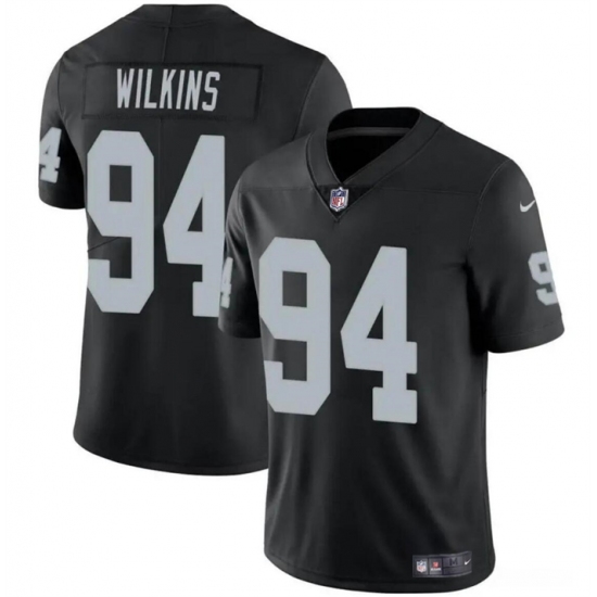 Men's Las Vegas Raiders #94 Christian Wilkins Black Vapor Football Stitched Jersey - Ujersey