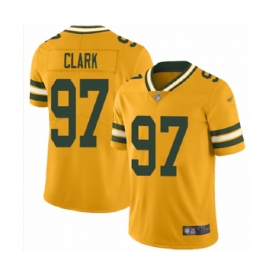 Women's Green Bay Packers #97 Kenny Clark Limited Gold Inverted Legend Football Jersey - Ujersey