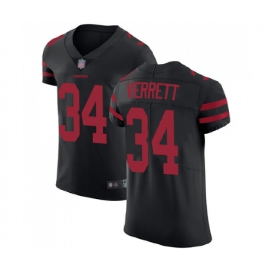Men's San Francisco 49ers #34 Jason Verrett Black Alternate Vapor Untouchable Elite Player Football Jersey - Ujersey