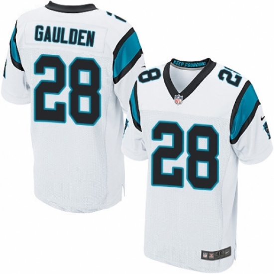 Men's Nike Carolina Panthers #28 Rashaan Gaulden Elite White NFL Jersey - Ujersey
