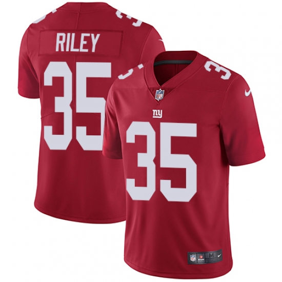 Youth Nike New York Giants #35 Curtis Riley Red Alternate Vapor Untouchable Limited Player NFL Jersey - Ujersey