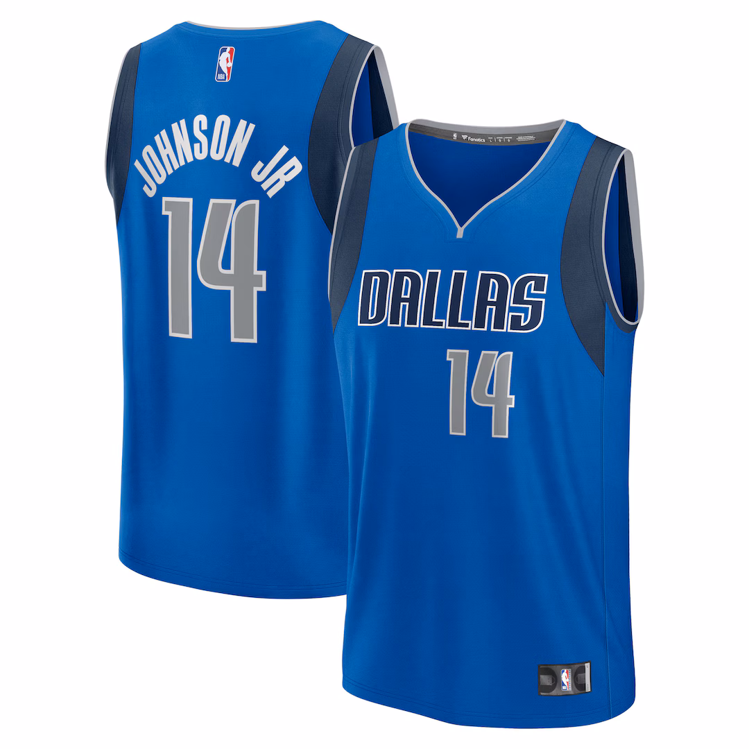 Men's Dallas Mavericks Morez Johnson Jr. Fanatics Blue 2026 NBA Draft First Round Pick Fast Break Jersey - Icon Edition
