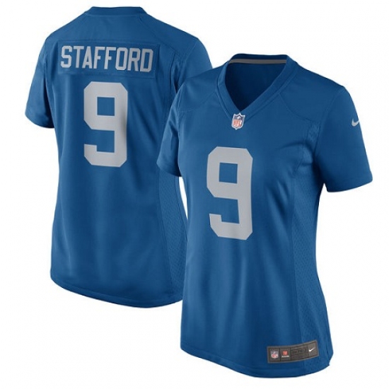 Women's Nike Detroit Lions #9 Matthew Stafford Game Blue Alternate NFL Jersey - Ujersey