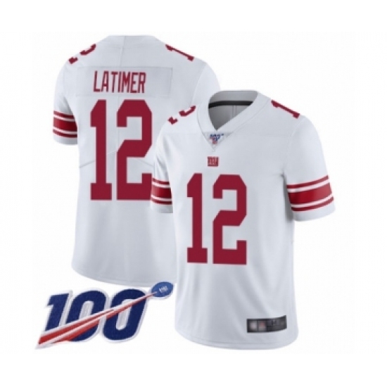 Men's New York Giants #12 Cody Latimer White Vapor Untouchable Limited Player 100th Season Football Jersey - Ujersey