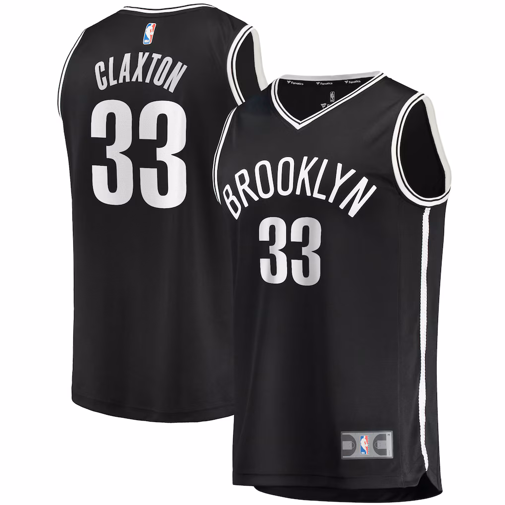 Men's Brooklyn Nets Nicolas Claxton Fanatics Black Fast Break Replica Jersey - Icon Edition - Ujersey Shop