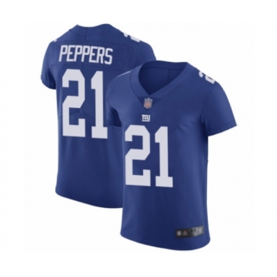 Men's New York Giants #21 Jabrill Peppers Royal Blue Team Color Vapor Untouchable Elite Player Football Jersey - Ujersey
