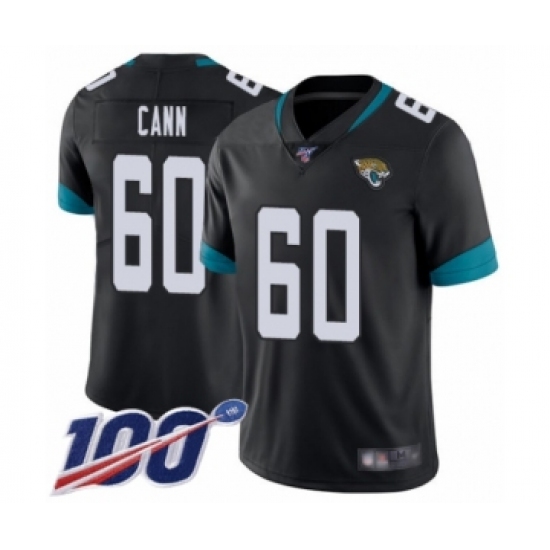 Men's Jacksonville Jaguars #60 A. J. Cann Black Team Color Vapor Untouchable Limited Player 100th Season Football Jersey - Ujersey