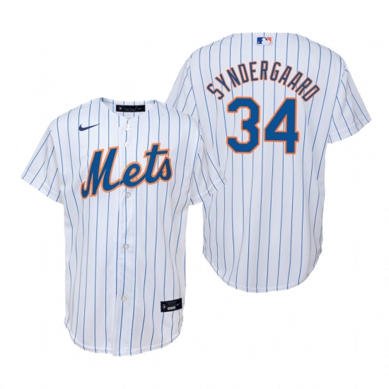 Men's Nike New York Mets #34 Noah Syndergaard White Home Stitched Baseball Jersey - Ujersey