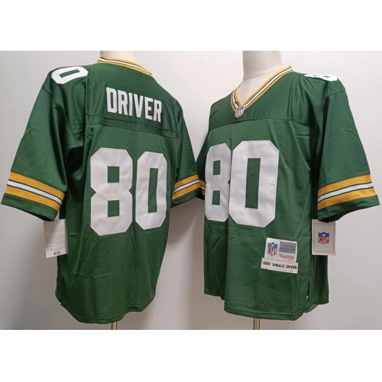 Men's Green Bay Packers #80 Donald Driver Mitchell & Ness Retired Player Green Jersey - Ujersey