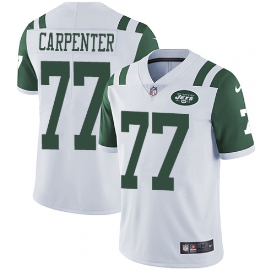 Youth Nike New York Jets #77 James Carpenter White Vapor Untouchable Limited Player NFL Jersey - Ujersey