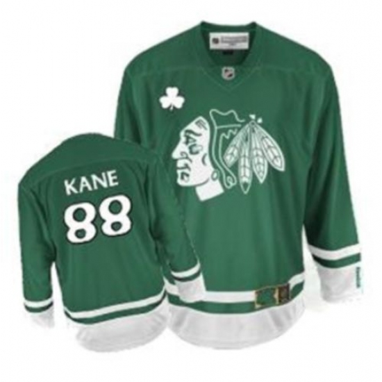 Youth Reebok Chicago Blackhawks #88 Patrick Kane Authentic Green St Patty's Day NHL Jersey - Ujersey