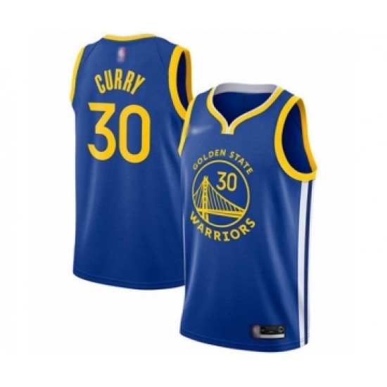 Women's Golden State Warriors #30 Stephen Curry Swingman Royal Finished Basketball Jersey - Icon Edition - Ujersey