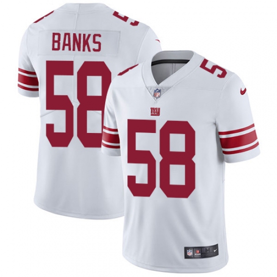 Youth Nike New York Giants #58 Carl Banks White Vapor Untouchable Limited Player NFL Jersey - Ujersey