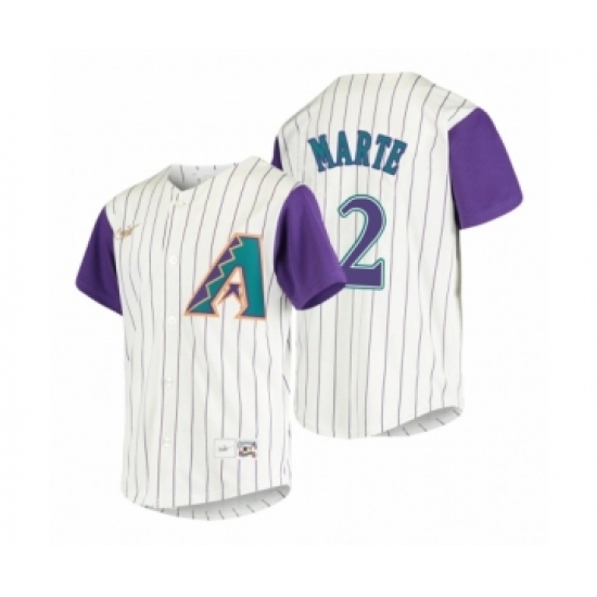 Men's Arizona Diamondbacks #2 Starling Marte Nike Cream 2020 Cooperstown Collection Alternate Jersey - Ujersey