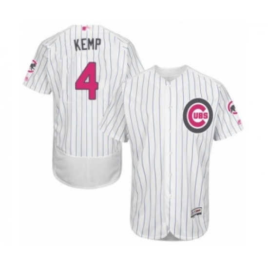 Men's Chicago Cubs #4 Tony Kemp Authentic White 2016 Mother's Day Fashion Flex Base Baseball Player Jersey - Ujersey